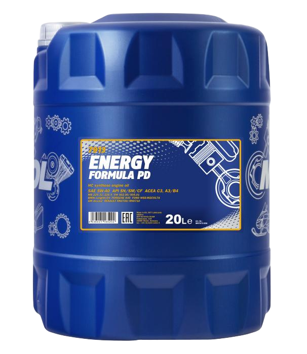 Моторное масло Mannol Energy Formula PD 5W40, 20л
